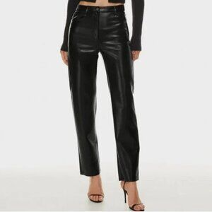Aritzia Wilfred Vegan Leather Pant in Black